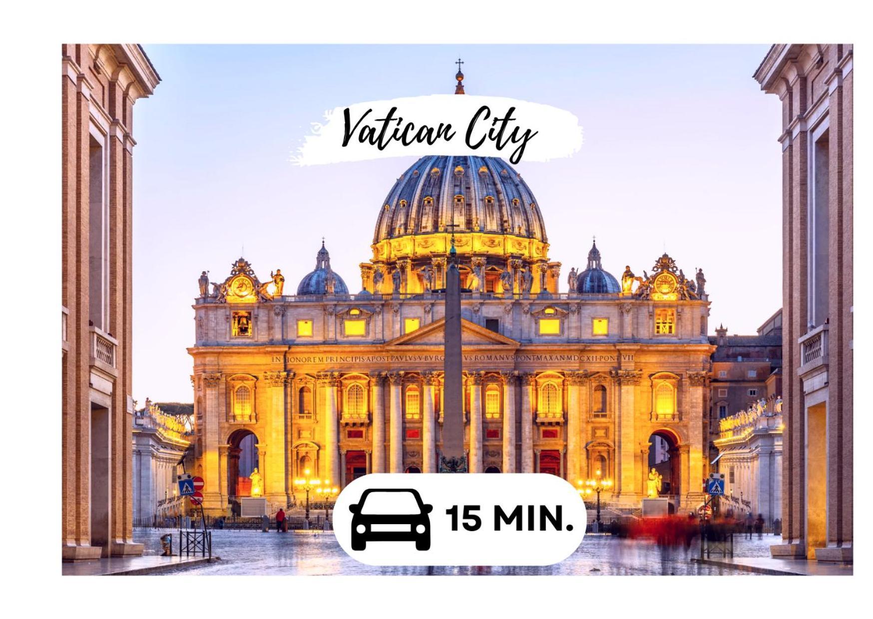 15 Min From The Vatican Wi-Fi And Garden Eksteriør billede